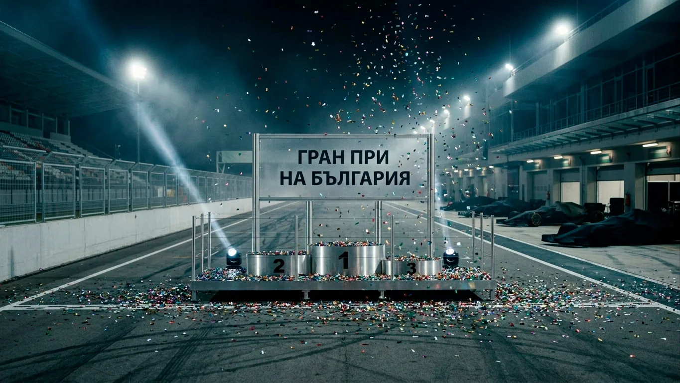 Конфети летят при празнуване на ранно решена титла
