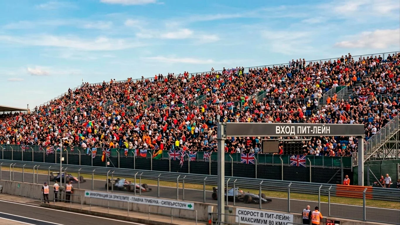 Препълнени трибуни на Силвърстоун в деня на British GP