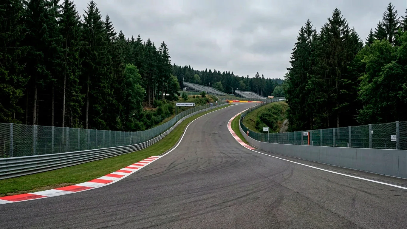 Прочутата секция Eau Rouge на Спа-Франкоршан